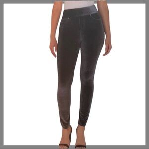 Seven7 Leggings Velour Gunmetal Gray Stretch Leggings Size Medium